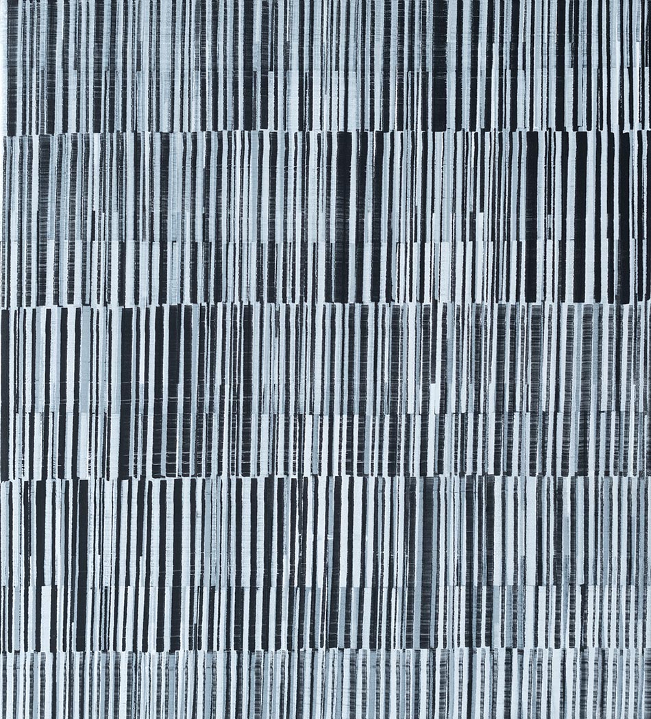 Nikola Dimitrov, Komposition VI, 2016, Pigmente, Bindemittel, Lösungsmittel auf Leinwand, 105 x 95 cm