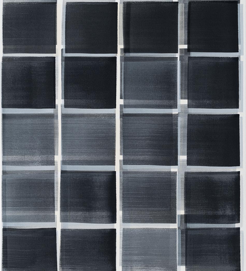 Nikola Dimitrov, Komposition VIII, 2016, Pigmente, Bindemittel, Lösungsmittel auf Leinwand, 105 x 95 cm