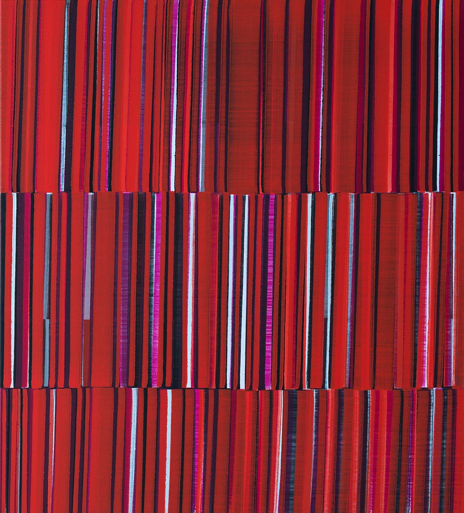 Nikola Dimitrov, Komposition X, 2016, Pigmente, Bindemittel, Lösungsmittel auf Leinwand, 105 x 95 cm