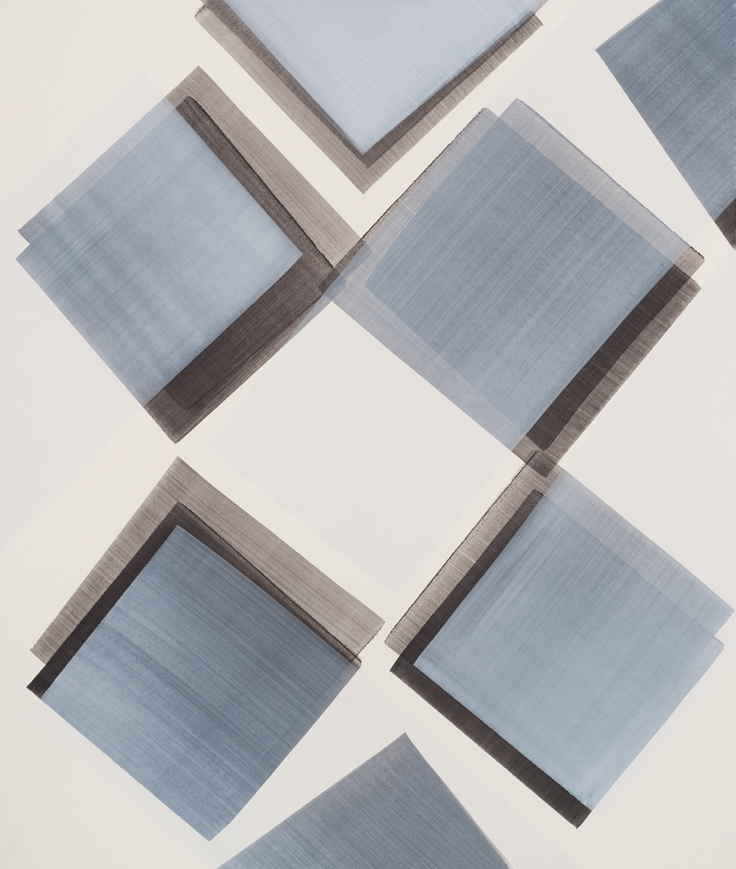 Nikola Dimitrov, Fuge, 2016, Pigment, Bindemittel, Lösungsmittel auf Bütten, je 105,5 x 89 cm
