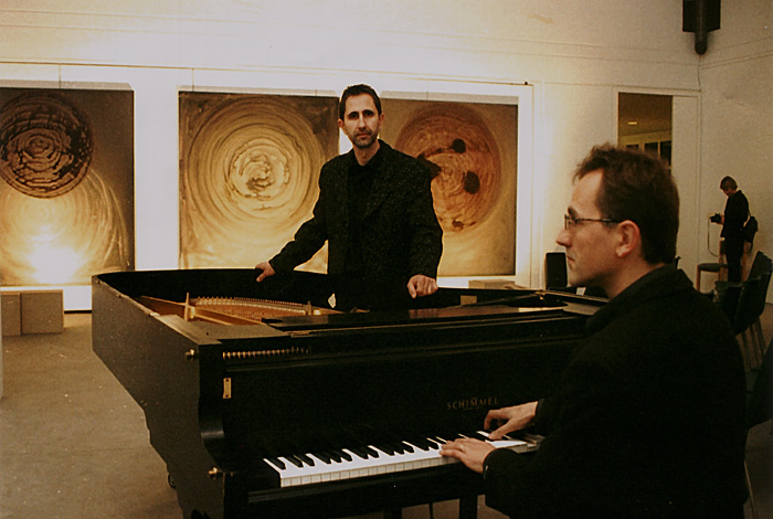 Lichtklangperformance, Nikola Dimitrov und Bernd Mathias, Museum Sankt Wendel