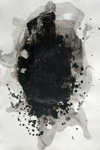 Nikola Dimitrov, Aneignung, 2003, 79 x 53 cm, Collage, Acryl und Tusche auf Bütten