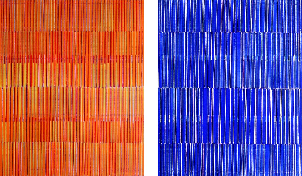 Nikola Dimitrov, Komposition I und II, 2012, 160 x 130 cm, Pigmente, Bindemittel, Lösungsmittel auf Leinwand
