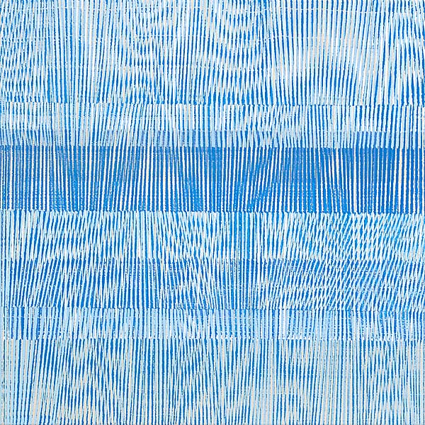 Nikola Dimitrov, FarbRaum Blau, 2014, Pigmente, Bindemittel, Lösungsmittel auf Leinwand, 50 x 50 cm