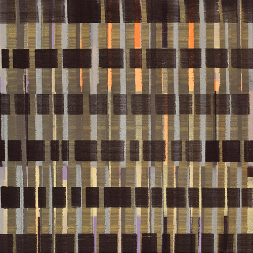 Kleine Komposition, 2015, Pigmente, Bindemittel, Lösungsmittel auf Leinwand, je 30 x 30 cm