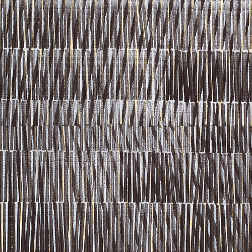 Kleine Kompositionen III a, 2015, Pigmente, Bindemittel, Lösungsmittel auf Leinwand, je 40 x 40 cm