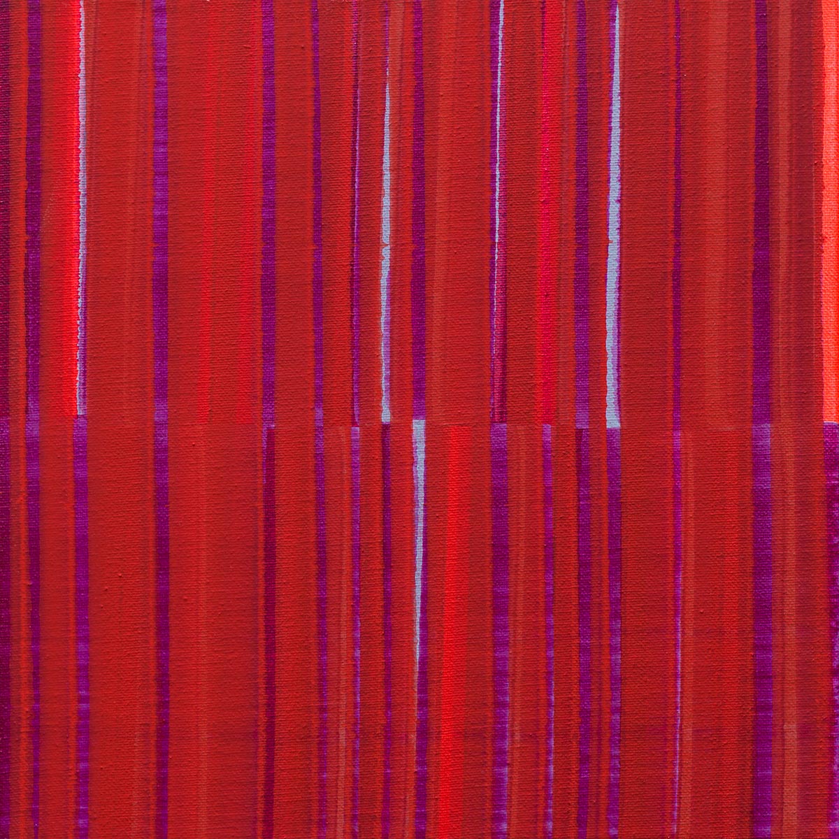 Nikola Dimitrov, Kleine Komposition Rot, 2017, Pigmente, Bindemittel auf Leinwand, 30 × 30 cm