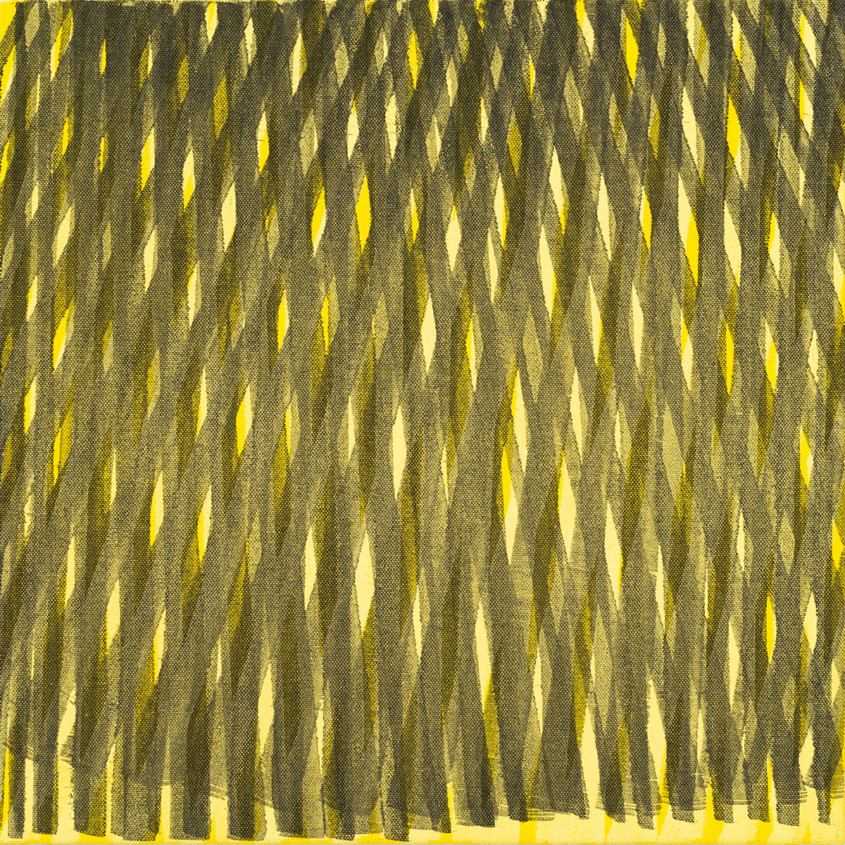 Nikola Dimitrov, Kleine Komposition Gelb, 2017, Pigmente, Bindemittel auf Leinwand, 40 × 40 cm