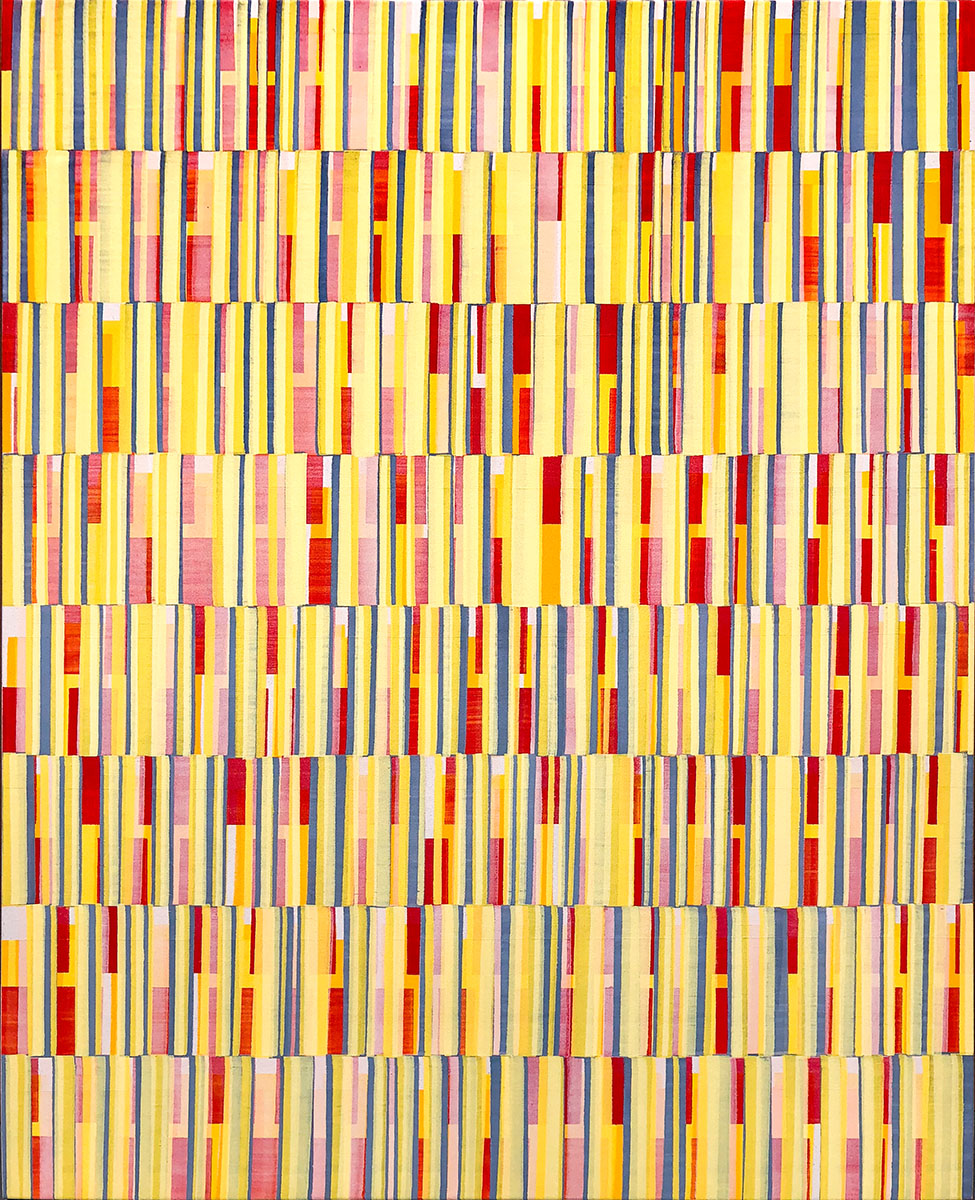 Nikola Dimitrov, Komposition II, 2018, Pigmente, Bindemittel auf Leinwand, 140 × 110 cm