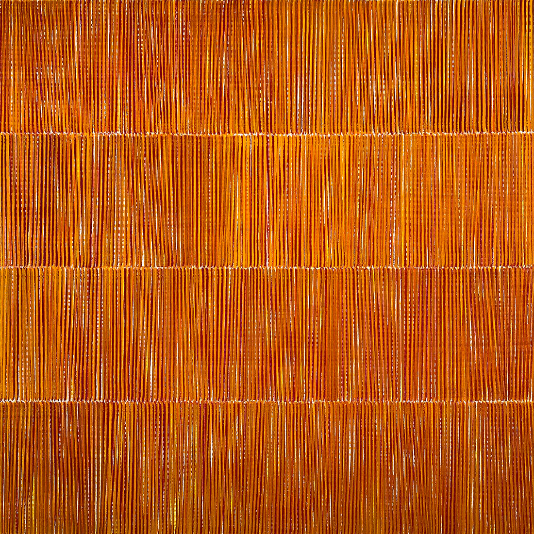 Nikola Dimitrov, FarbKlang Rot III, 2021, Pigmente, Bindemittel auf Leinwand, 80 × 80 cm