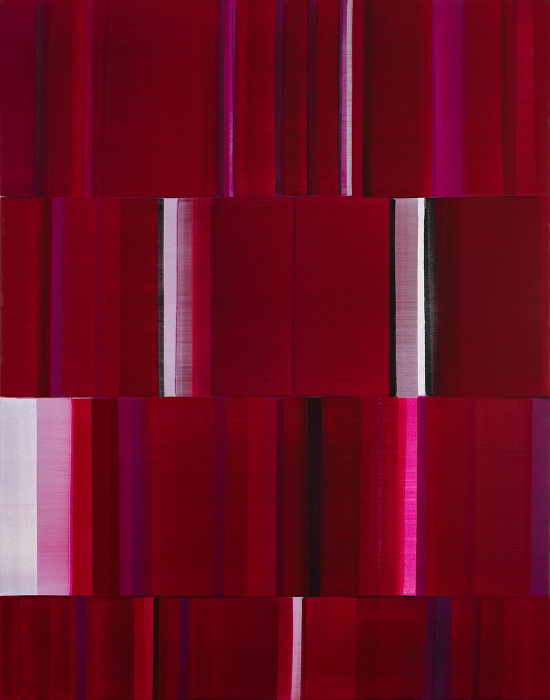 Nikola Dimitrov, KlangRaum III, 2021, Pigmente, Bindemittel auf Leinwand, 140 × 110 cm