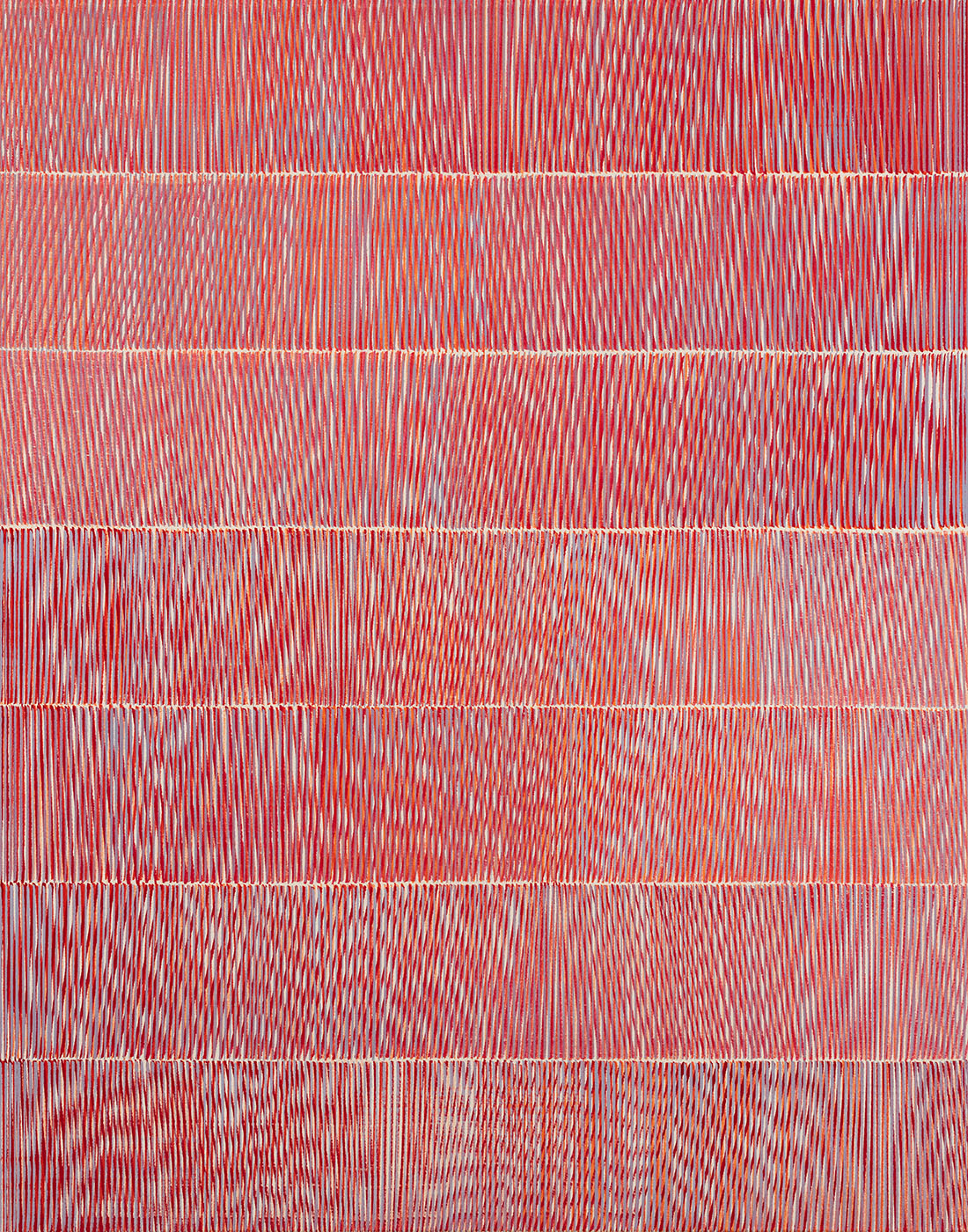 Nikola Dimitrov, KlangRaum VIII, 2021, Pigmente, Bindemittel auf Leinwand, 140 × 110 cm
