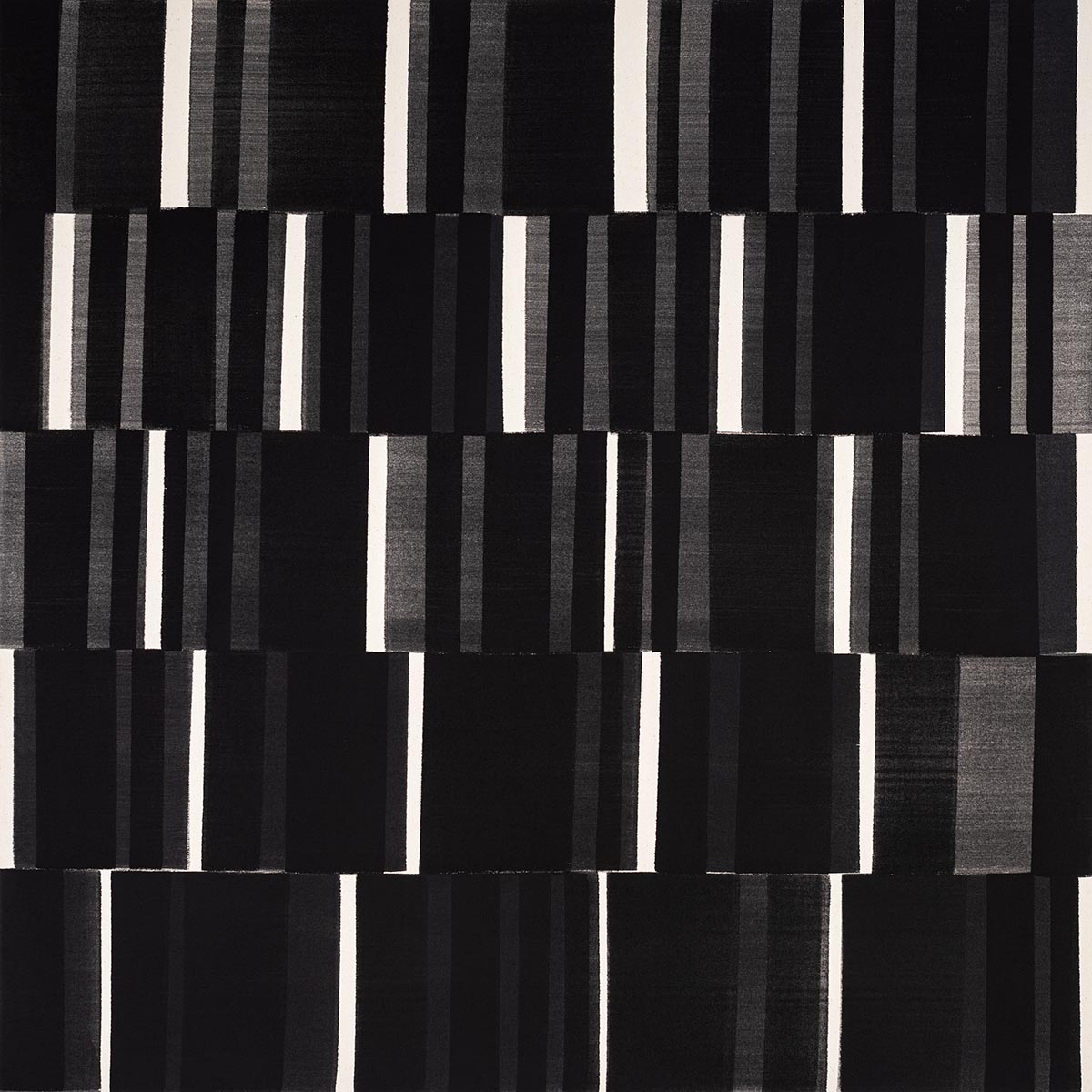 Nikola Dimitrov, NachtKlang I, 2022, Pigmente, Bindemittel auf Leinwand, 100 × 100 cm