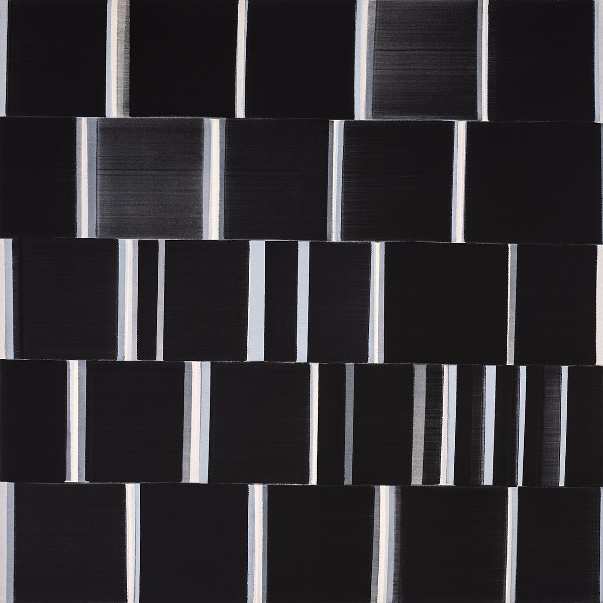Nikola Dimitrov, NachtKlang II, 2022, Pigmente, Bindemittel auf Leinwand, 100 × 100 cm