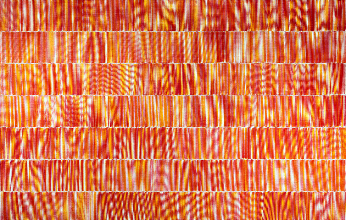 Nikola Dimitrov, Cassandra II / III, 2022, Pigmente, Bindemittel auf Leinwand, 140 × 220 cm