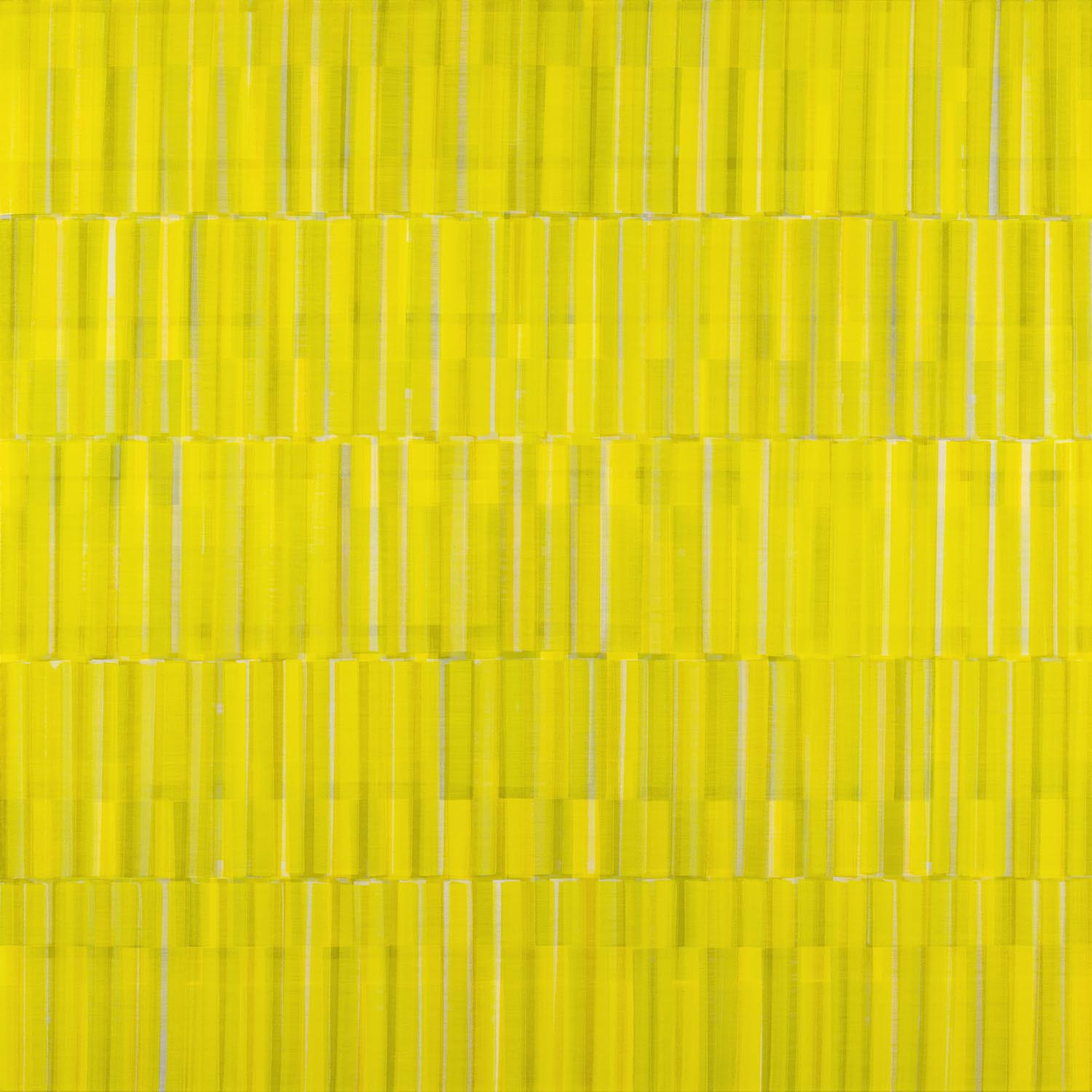 Nikola Dimitrov, KlangRaumGelb III, 2022, Pigmente, Bindemittel auf Leinwand, 150 × 150 cm