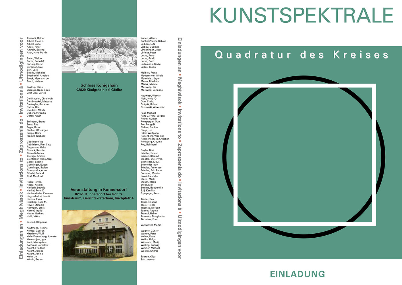 Kunstspektrale - Quadratur des Kreises, Ausstellung im Schloss Königshain - museum-oberlausitz.de