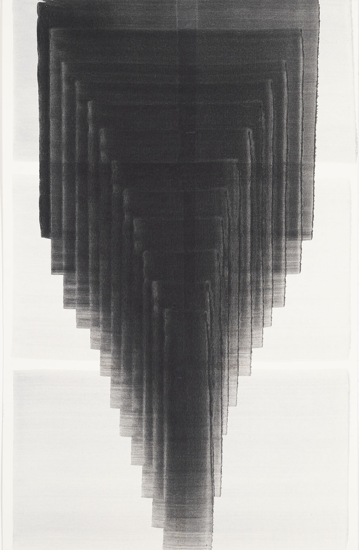 Nikola Dimitrov, Kleine Komposition IV, 2023, Pigmente, Bindemittel auf Bütten, 46 × 30 cm