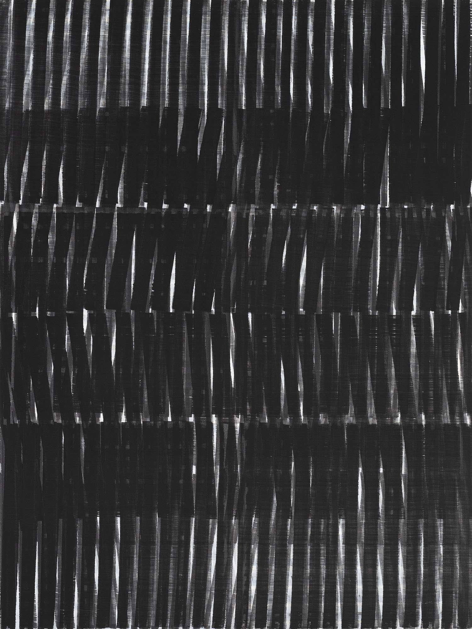 Nikola Dimitrov, Rhythmen IV, 2024, Pigmente, Bindemittel auf Leinwand, 120 x 90 cm