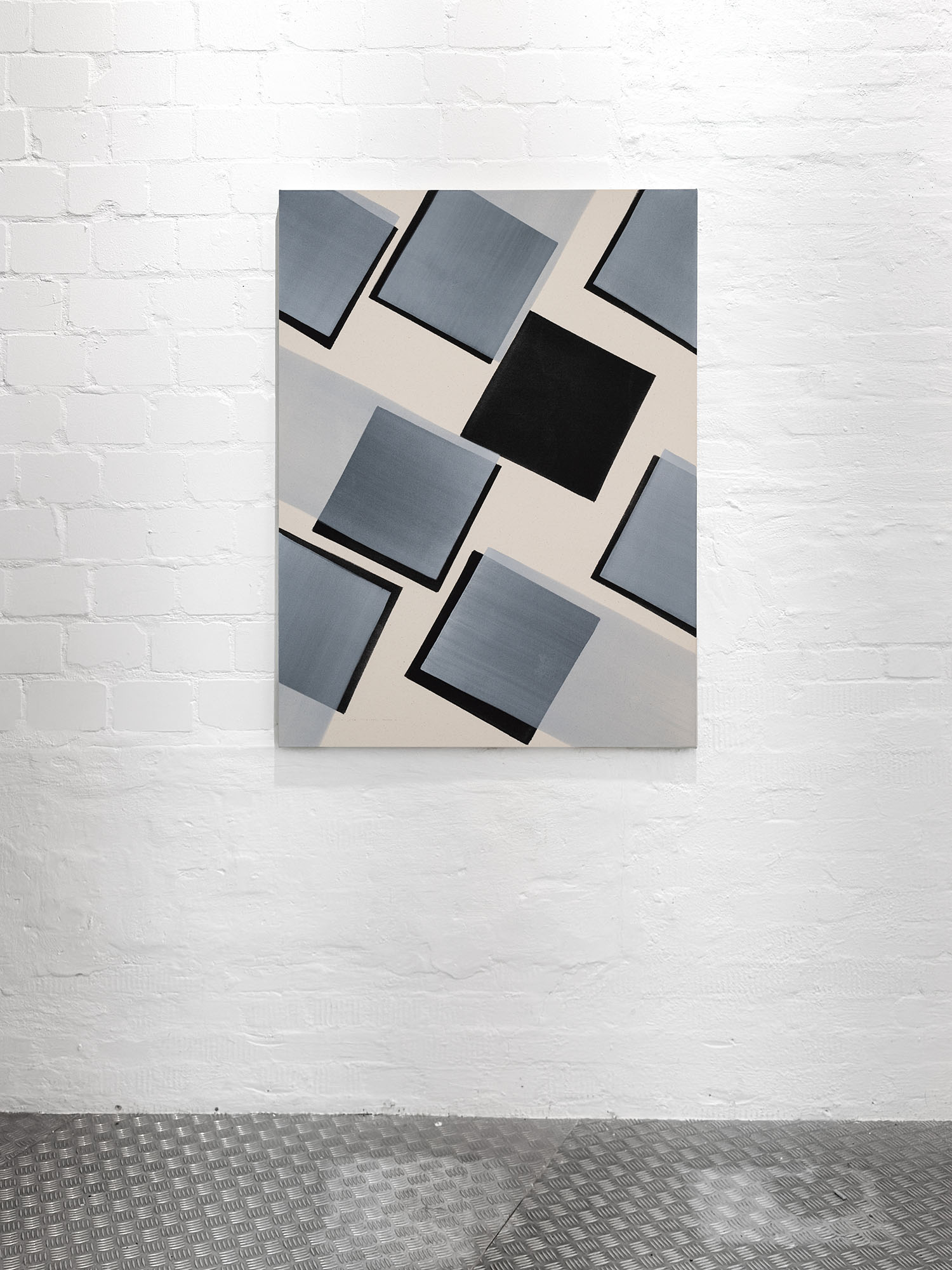 Nikola Dimitrov, Fuge V, 2023, Pigmente, Bindemittel auf Leinwand