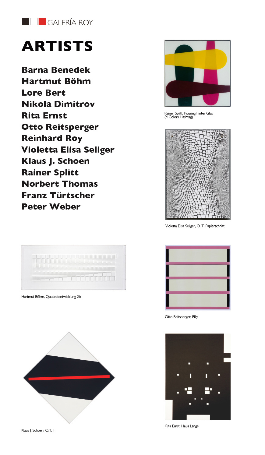 Galer�a Roy zeigt auf der Art Karlsruhe vom 05. bis 08. Februar 2026 mit einem Stand in Halle 2, H2/D10