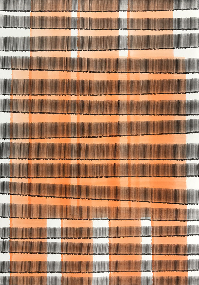 Nikola Dimitrov, Farbe, 2017, Pigmente, Bindemittel auf Bütten , 30 x 21 cm