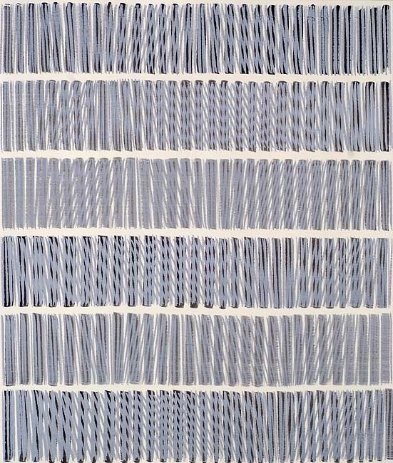Nikola Dimitrov, Aria in Variationen, 2011, Pigment, Bindemittel, Lösungsmittel auf Bütten, 105,5 x 89 cm