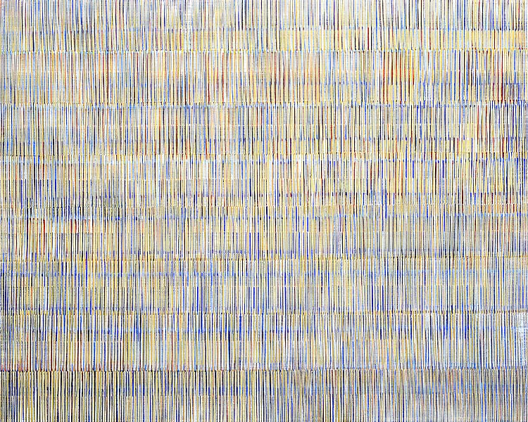 Nikola Dimitrov, Komposition, 2011,Pigmente, Bindemittel auf Leinwand, 200 x 250 cm